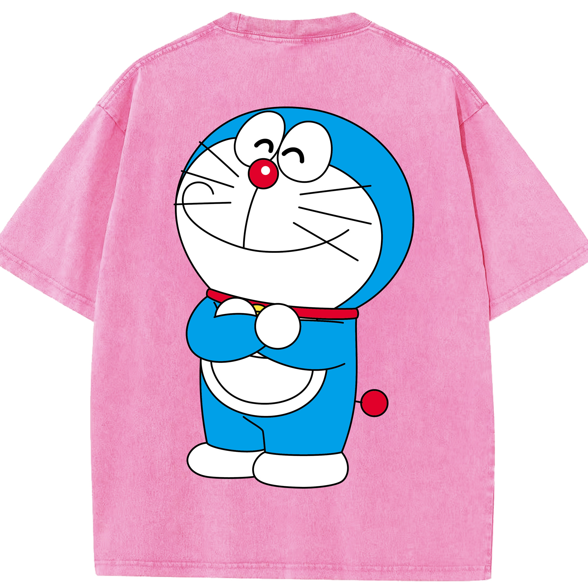 （画像用） ドラえもん Doraemon 綿100% ヴィンテージ風 半袖Tシャツ（背面プリント）